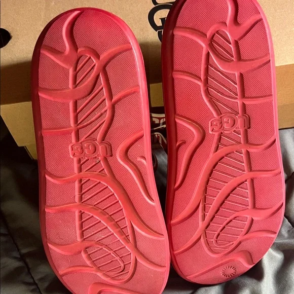 UGG Bold Red Slide Sandals - Picture 4 of 5
